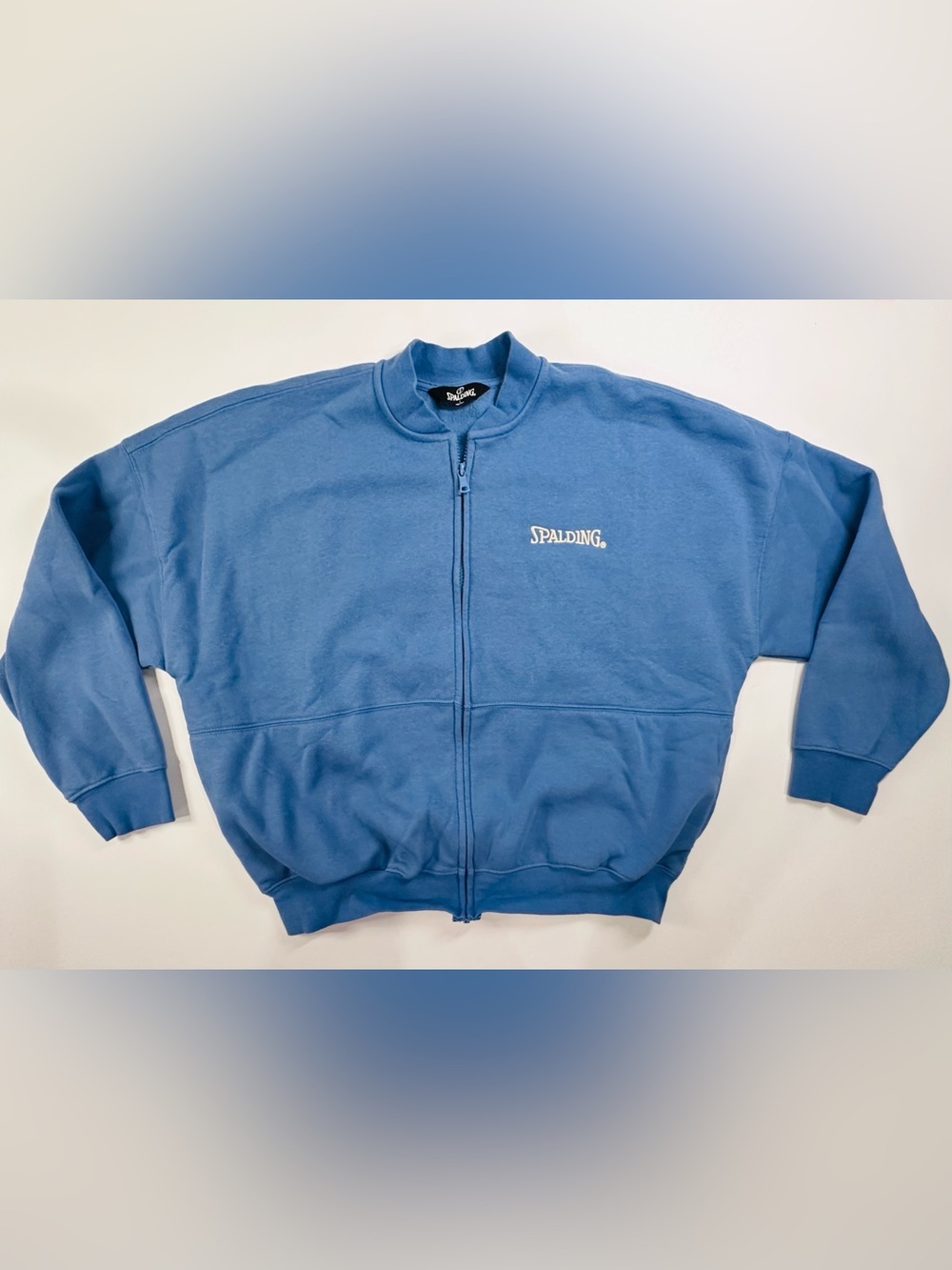 Spalding Men's Blue Full-Zip Casual Jacket